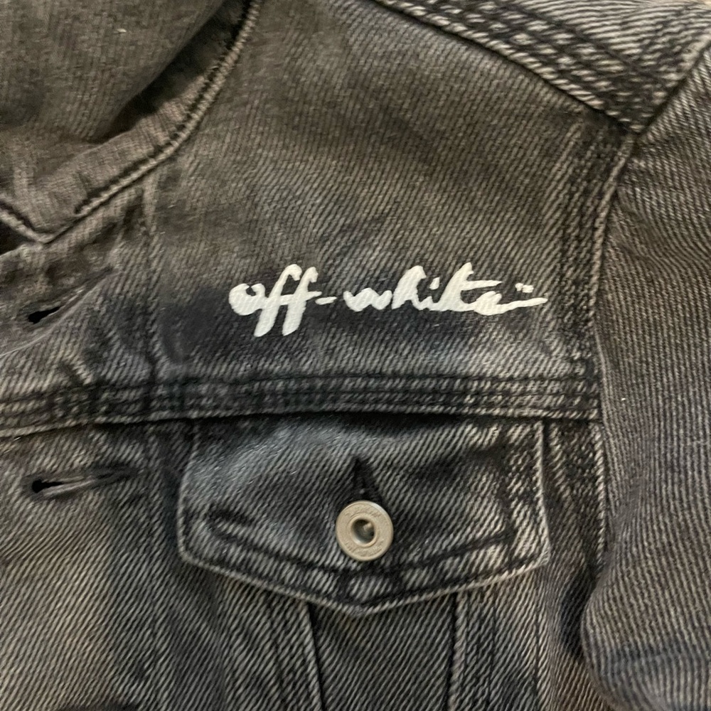 Kids OFF White Denim Jacket